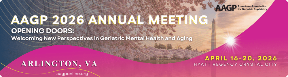 Image depicting AAGP annual meeting details: Arlington, VA April 16-20, 2026