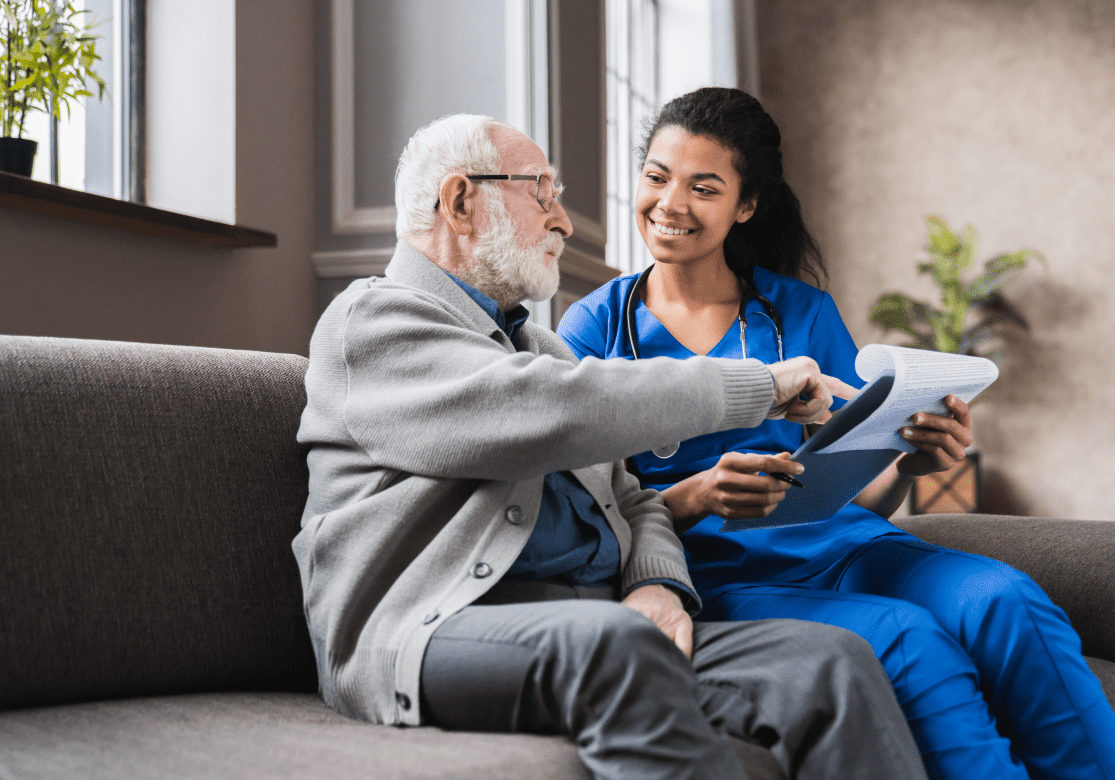 female-africanamerican-professional-doctor-showing-medical-test-result-explaining-prescription